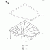 Схема вузла: Oil pan для Kawasaki ZX600 Ninja ZX-6RR