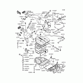 Схема вузла: Повітряний фільтр Kawasaki ZX400 ZZR400
