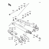 Схема вузла: Задній маятник Kawasaki KX85 KX85