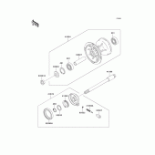 Схема вузла: Ступиця переднього колеса для Kawasaki KLX250 KLX250R