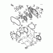 Схема вузла: Engine cover(s) для Kawasaki VN1500 Vulcan 1500L