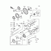 Схема узла: Стартер электрический & Привод стартера для Kawasaki ZR750 Zephyr