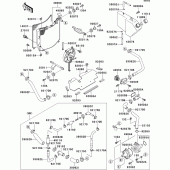 Схема узла: Радиатор (1/2) для Kawasaki ZX400 ZXR400