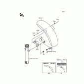 Схема вузла: Переднє крило для Kawasaki EN650 Vulcan S ABS