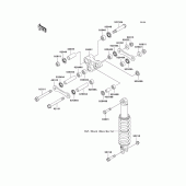 Схема узла: Задняя подвеска для Kawasaki KL250 KL250 Super Sherpa