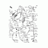 Схема вузла: Радіатор для Kawasaki ZR250 Balius-II