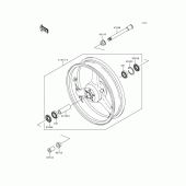 Схема вузла: Ступиця переднього колеса для Kawasaki ZX600 Ninja ZX-6R
