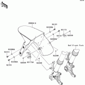 Схема узла: Переднее крыло для Kawasaki ZX636 Ninja ZX-6R