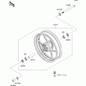 Схема узла: Ступица переднего колеса для Kawasaki ZX1000 Ninja ZX-10R