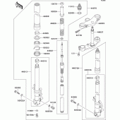 Схема вузла: Вилка передньої осі для Kawasaki ZX750 ZXR750R