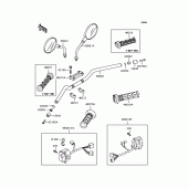 Схема вузла: Кермо для Kawasaki ZR1100 Zephyr 1100