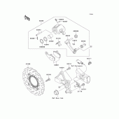 Схема узла: Задний тормоз для Kawasaki EX650 Ninja 650 ABS