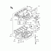 Схема вузла: Картер двигуна для Kawasaki ZR400 Xanthus