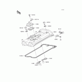 Схема узла: Клапанная крышка для Kawasaki KLE650 Versys 650