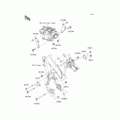 Схема узла: Крепление двигателя для Kawasaki KX250/ KX252 KX250F