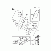 Схема вузла: Аксесуари(Вітрове скло) для Kawasaki EN650 Vulcan S ABS
