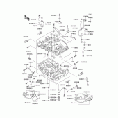 Схема узла: Картер двигателя (1/2) для Kawasaki KLE500