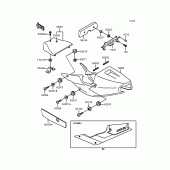 Схема узла: Сиденье (ZX400-M1/M2) для Kawasaki ZX400 ZXR400R