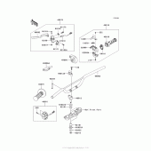 Схема узла: Руль & Пульт управления рулевой (Bbf) для Kawasaki KLX140 KLX140L