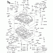Схема вузла: Картер двигуна (1/2) для Kawasaki EX500