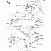 Схема вузла: Підніжки для Kawasaki ZR750 Z750