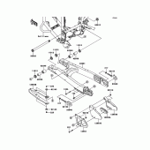Схема узла: Задний рычаг (Маятник) для Kawasaki KLX250 KLX250
