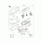 Схема вузла: Панель приладів для Kawasaki EX500 GPZ500