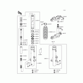 Схема узла: Вилка передней оси для Kawasaki KL250 KLR250