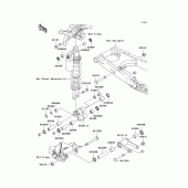 Схема вузла: Задня підвіска для Kawasaki KLX140 KLX140L
