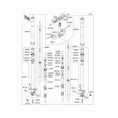 Схема вузла: Вилка передньої осі для Kawasaki ZX636 Ninja ZX-6R