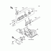 Схема узла: Gear change drum/shift fork (s) для Kawasaki ZX1400 ZZR1400