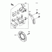Схема вузла: Задній гальмівний супорт для Kawasaki ZG1000 1000GTR