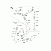 Схема узла: Клапан(ы)(1/2) для Kawasaki VN900 Vulcan 900 Classic LT