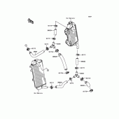 Схема вузла: Water Pipe для Kawasaki KX450 KX450F