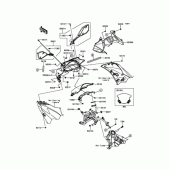 Схема узла: Обтекатель для Kawasaki BX250 NINJA 250SL