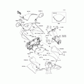 Схема узла: Облицовочные элементы для Kawasaki ZX600 Ninja ZX-6R
