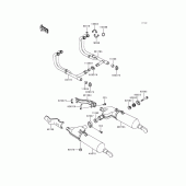 Схема вузла: Вихлопна система для Kawasaki ZG1200 Voyager XII