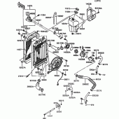 Схема узла: Радиатор (1/2) для Kawasaki VN750 VN750 Twin