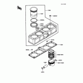 Схема вузла: Циліндр & Поршень для Kawasaki ZG1200 Voyager XII