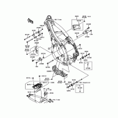Схема вузла: Кріплення двигуна для Kawasaki KLX450 KLX450R