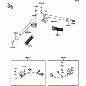 Схема узла: Руль & Пульт управления рулевой для Kawasaki ZX1100 ZZ-R1100