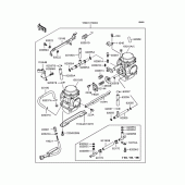 Схема вузла: Карбюратор для Kawasaki KLE400