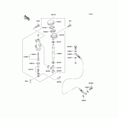 Схема вузла: Задній гальмівний циліндр (P21/p22/p24) для Kawasaki KZ1000 Police