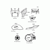 Схема узла: Наклейка(Зеленый)(DGFB) для Kawasaki ZR1200 ZRX1200 DAEG