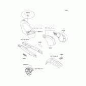 Схема вузла: Інформаційні наклейки (kx500-e7) для Kawasaki KX500