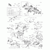 Схема вузла: Електроустаткування для Kawasaki EX400 Ninja 400R