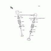 Схема вузла: Рокер & Клапан для Kawasaki KL250 KL250 Super Sherpa