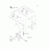 Схема узла: Катушка зажигания для Kawasaki ZR550 Zephyr