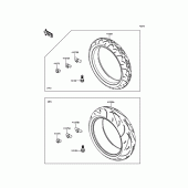 Схема вузла: Шини для Kawasaki ZR1000 Z1000 ABS