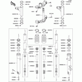Схема узла: Вилка передней оси для Kawasaki EJ800 W800